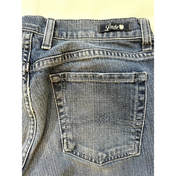 Lucky Brand Easy Rider Crop Blue Jeans Womens 6/28 Distressed Stretch Denim Pant - Picture 11 of 11